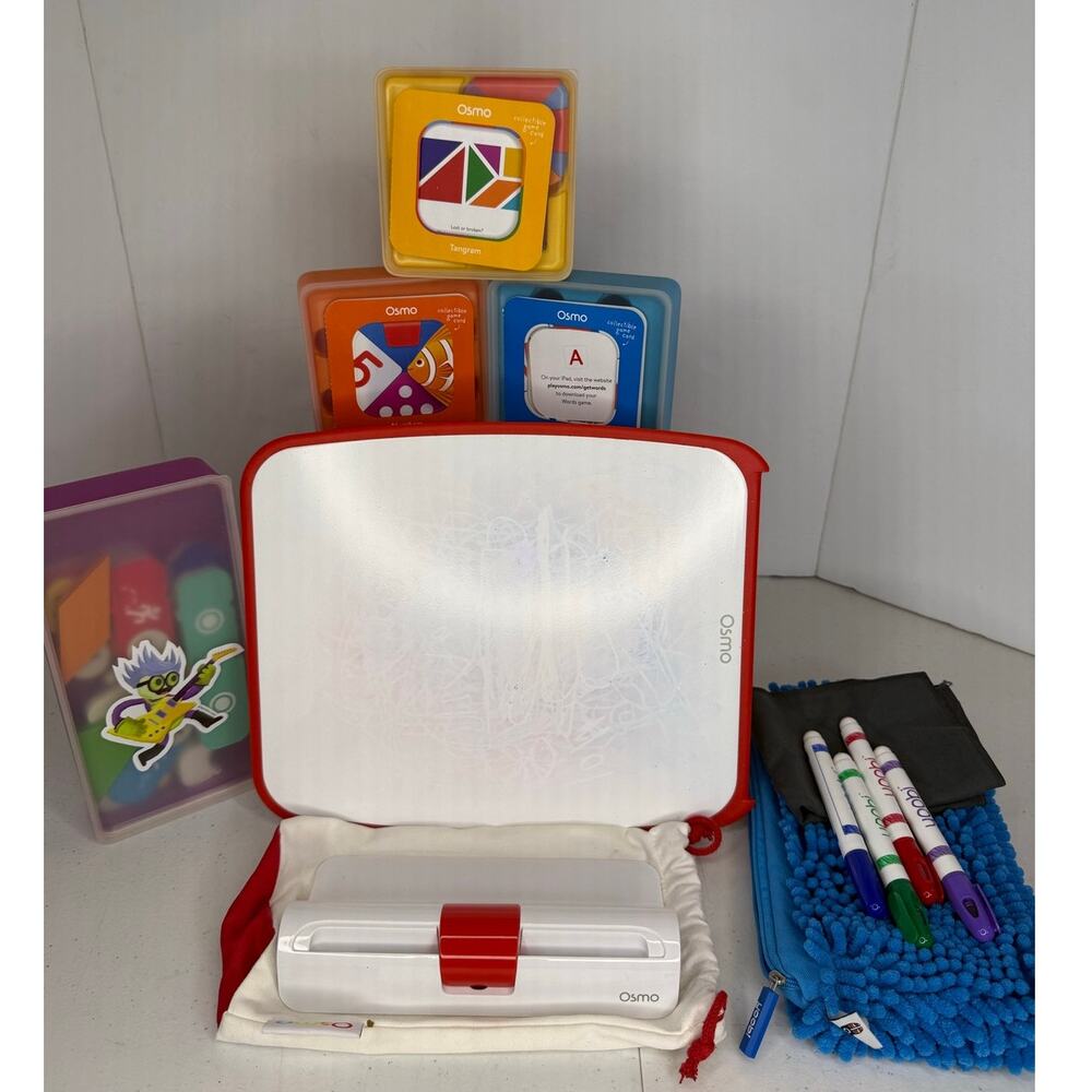 Osmo Genius Starter Kit Bundle Words Numbers Tangram Dry Erase Board